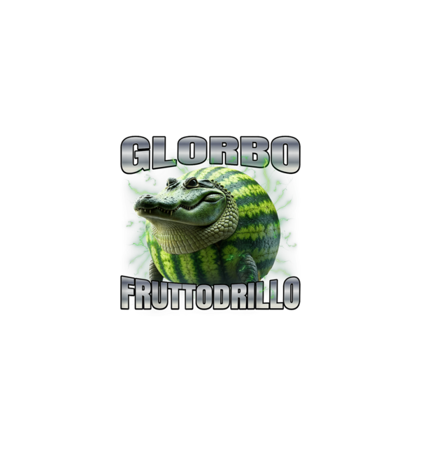 Glorbo Fruttodrillo minta fekete pólón