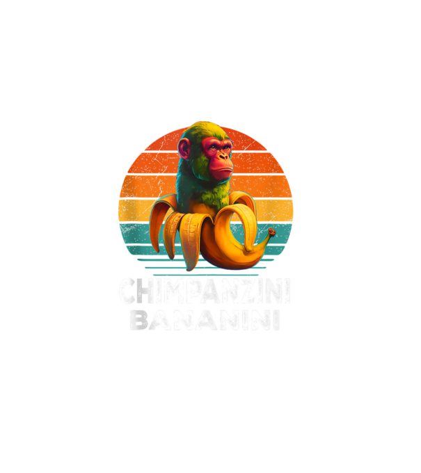 Chimpanzini Bananini minta fekete pólón