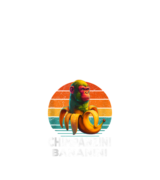 Chimpanzini Bananini minta fekete pólón