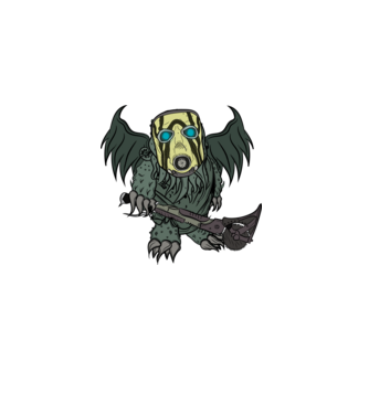 Borderlands Psycho X Cthulhu minta fekete pólón