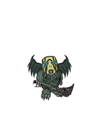 Borderlands Psycho X Cthulhu minta fehér pólón