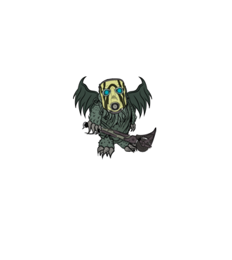 Borderlands Psycho X Cthulhu minta fekete pólón