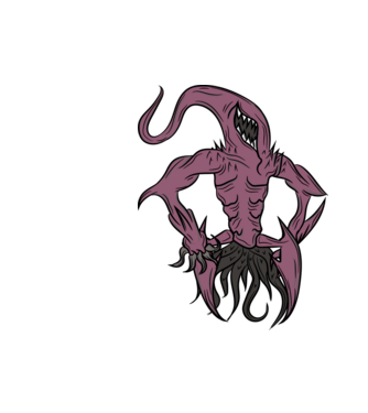 lil' Nyarlathotep minta fehér pólón
