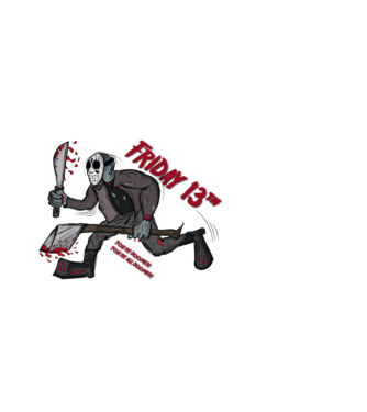 Jason Voorhees - Friday 13th minta fehér pólón