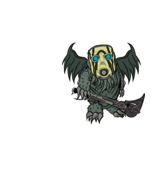 Borderlands Psycho X Cthulhu minta fekete pólón