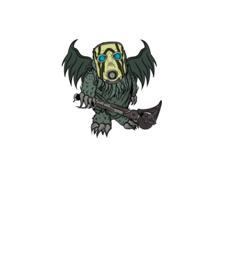 Borderlands Psycho X Cthulhu minta fekete pólón
