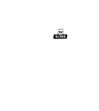 Elder logo minta fekete pólón