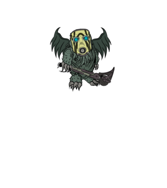 Borderlands Psycho X Cthulhu minta türkiz pólón
