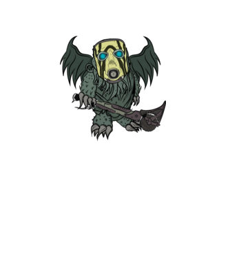 Borderlands Psycho X Cthulhu minta fekete pólón