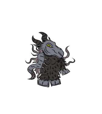 lil' Shub-Niggurath minta fekete pólón