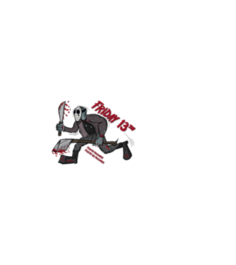Jason Voorhees - Friday 13th minta fekete pólón