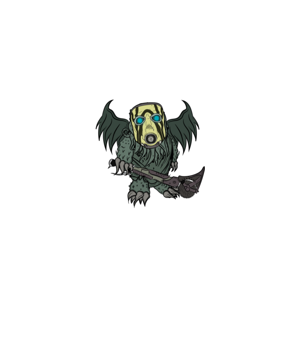 Borderlands Psycho X Cthulhu minta fekete pólón