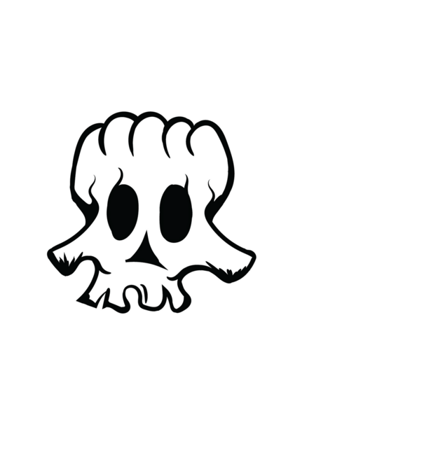 Elder skull minta fekete pólón