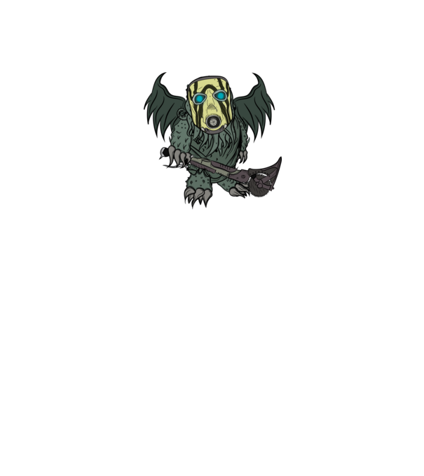 Borderlands Psycho X Cthulhu minta fekete pólón