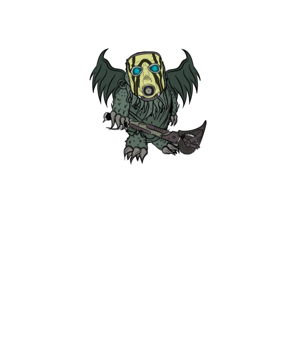 Borderlands Psycho X Cthulhu minta türkiz pólón