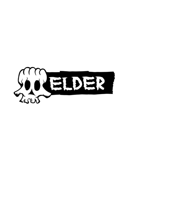 Elder logo_2 minta fekete pólón