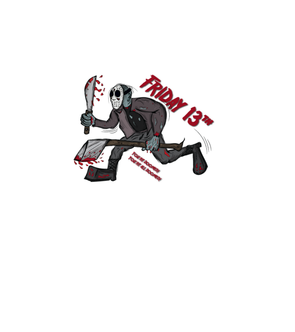 Jason Voorhees - Friday 13th minta sötétkék pólón