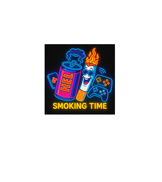 Smoke Time meme minta fekete pólón