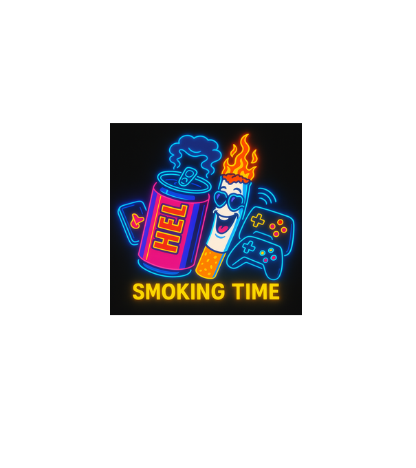 Smoke Time meme minta fekete pólón