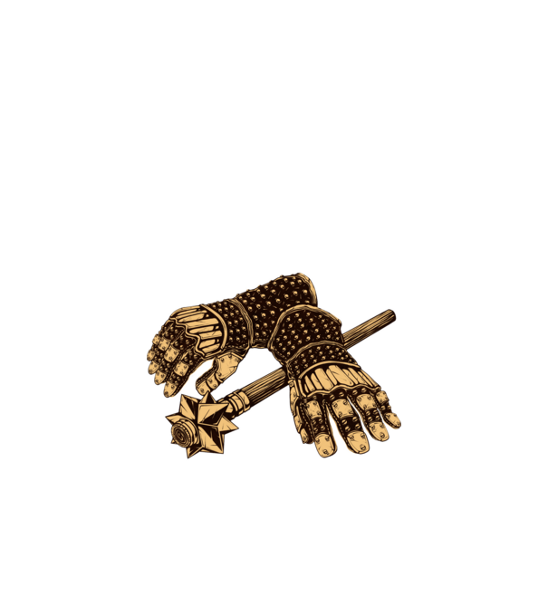 Dél pörölye minta fekete pólón