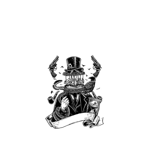 Dark fantasy körhinta minta fekete pólón