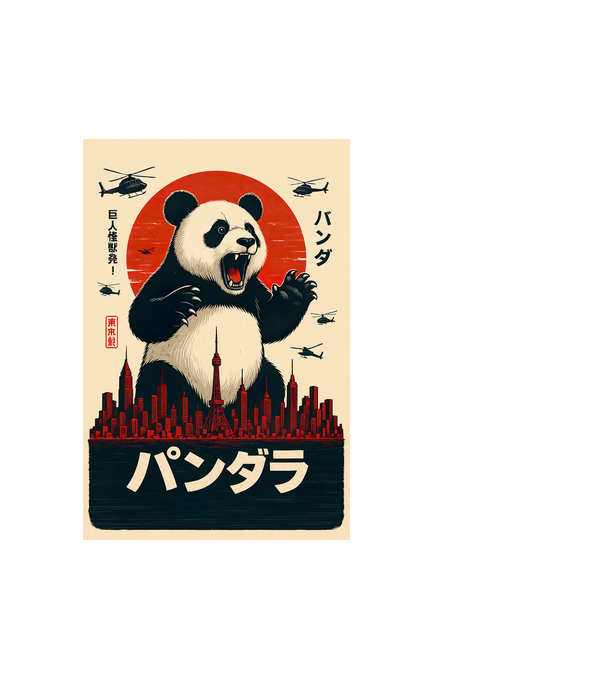 Pandzilla - (A) minta fehér pólón