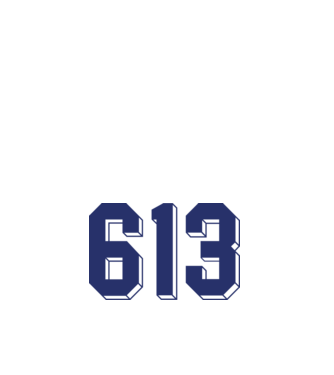 613 kék-fehér minta fehér pólón