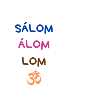 Shalom minta fehér pólón