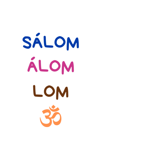 Shalom minta fehér pólón