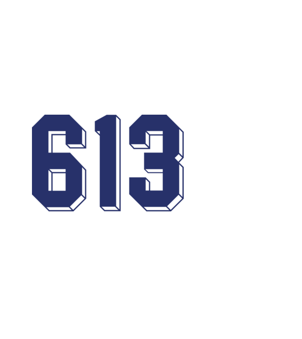 613 kék-fehér minta fehér pólón