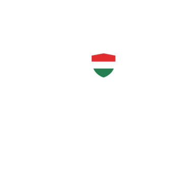 Magyar zászlós pajzs minta fehér pólón