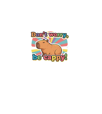 Vintage kapibara 'Don't worry be cappy' felirattal minta dusty pink pólón