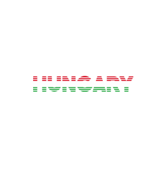 Retró 'Hungary' felirat trikolór minta homokszín pólón
