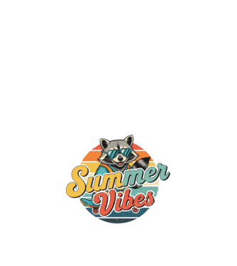Vintage mosómedve 'Summer vibes' felirattal minta homokszín pólón