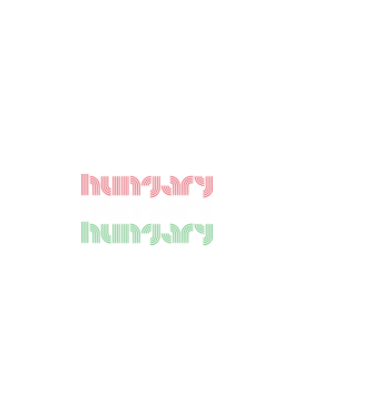 Modern 'Hungary' felirat a magyar zászló színeiben minta sötétkék pólón
