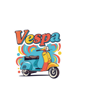 Vintage Vespa minta homokszín pólón