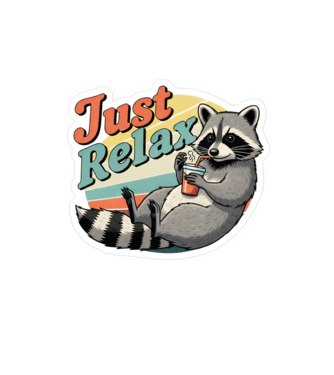 Vintage mosómedve 'Just Relax' felirattal minta homokszín pólón