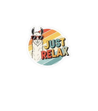 Vintage láma 'Just Relax' felirattal minta szürke pólón