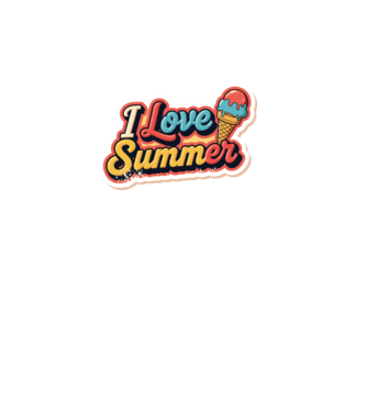 Vintage fagyi 'I love summer' felirattal minta szürke pólón
