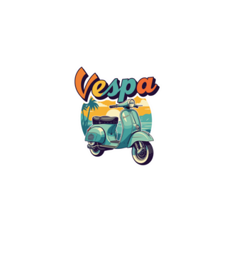 Vintage Vespa minta szürke pólón
