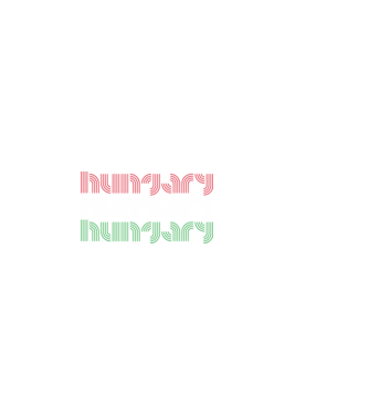 Modern 'Hungary' felirat a magyar zászló színeiben minta sötétkék pólón
