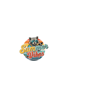 Vintage mosómedve 'Summer vibes' felirattal minta homokszín pólón