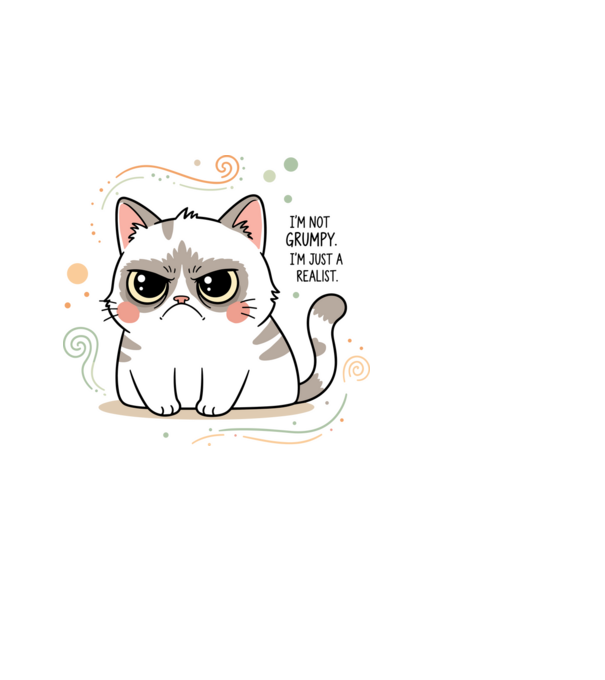 I’m not grumpy. I’m just a realist. minta fekete pólón
