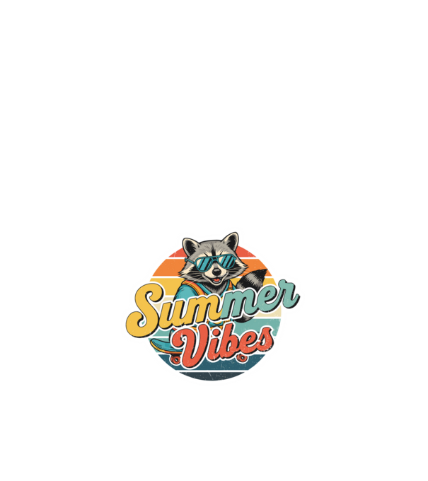 Vintage mosómedve 'Summer vibes' felirattal minta fehér pólón