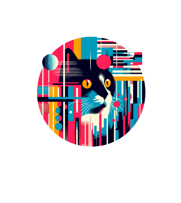 Pop art macska minta homokszín pólón