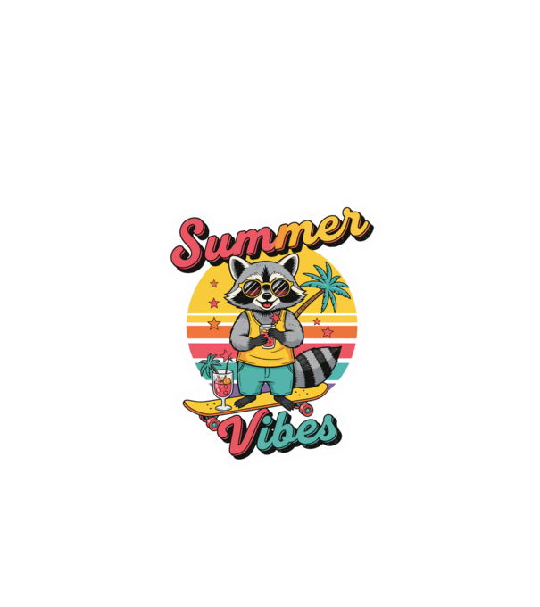Vintage mosómedve 'Summer vibes' felirattal minta almazöld pólón