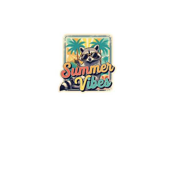 Vintage mosómedve 'Summer vibes' felirattal minta homokszín pólón