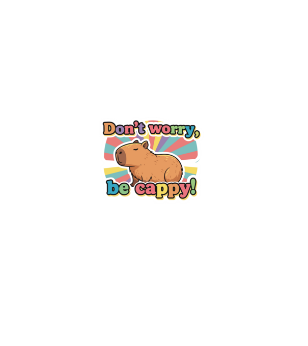 Vintage kapibara 'Don't worry be cappy' felirattal minta szürke pólón