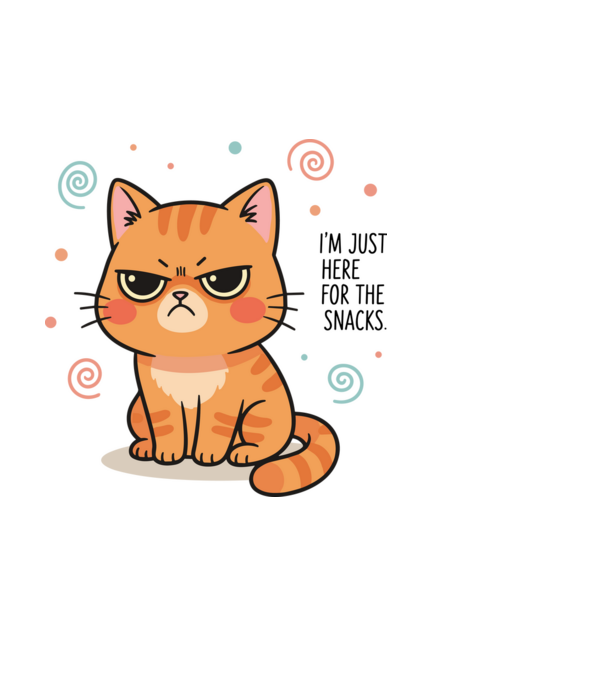 I’m just here for the snacks. minta fehér pólón