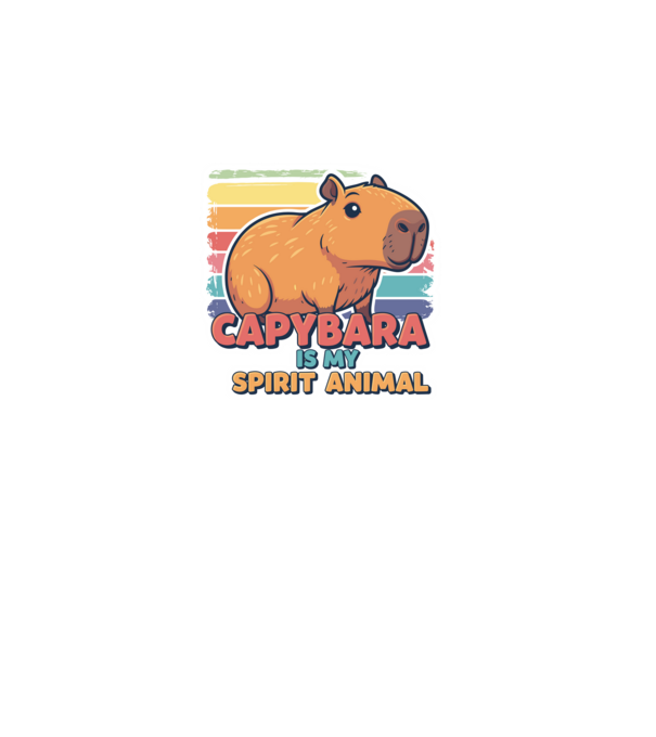 Vintage kapibara 'Capybara is my spirit animal' felirattal minta dusty pink pólón